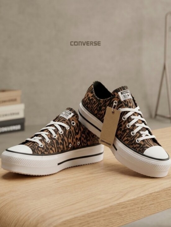 Converse Shoes - NEW! Converse Chuck Taylor All Star Lift Low Leopard Print Platform Sz 10